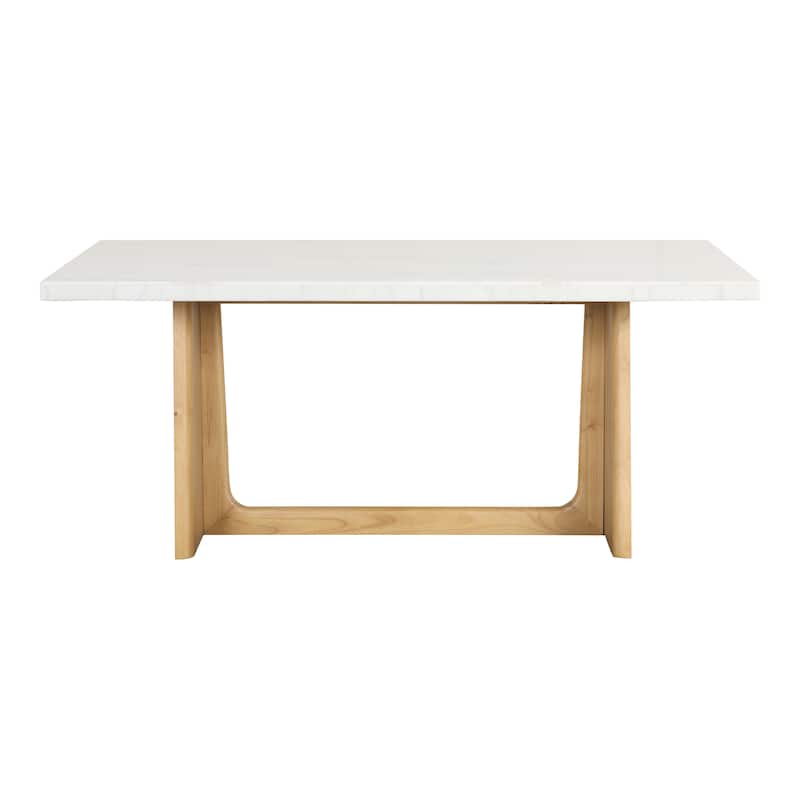 Furniture of America Wayley Modern 5-Piece Solid Wood Genuine Marble Top Dining Table Set