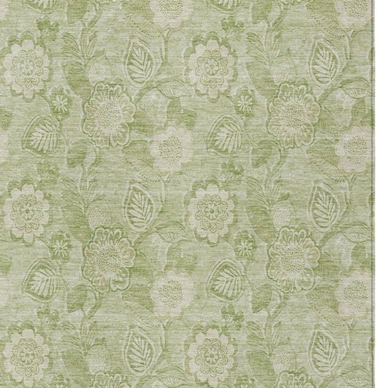 HomeRoots Floral Transitional Rectangle Outdoor Rug