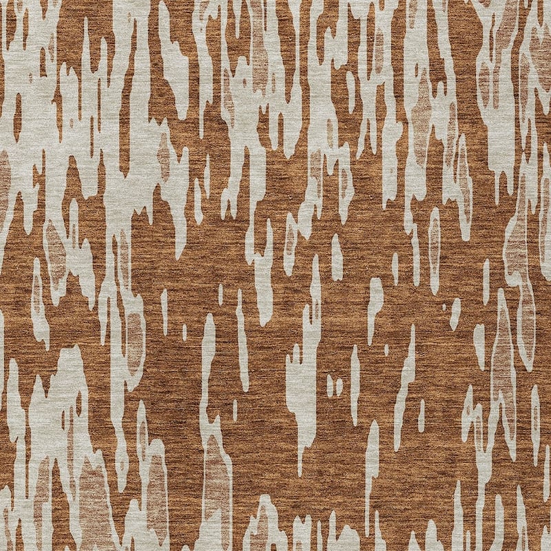 HomeRoots Abstract Transitional Rectangle Outdoor Rug