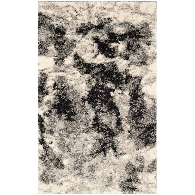 SAFAVIEH Retro Delina Modern Abstract Distressed Rug - 2'3" x 5' - Cream/Grey
