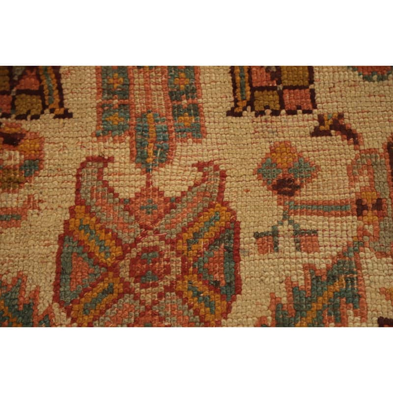 Hand Knotted Oriental 100% Wool Carpet Transitional Geometric Yellow & Gold Oushak Area Rug - 12' 0'' X 10' 9''