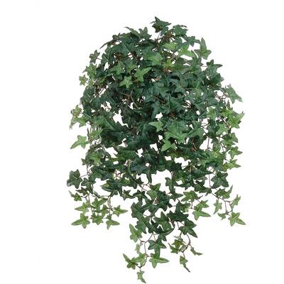 Hanging Silk English Ivy Bush 27 Inch with 450 Green Leaves - 27 Inches