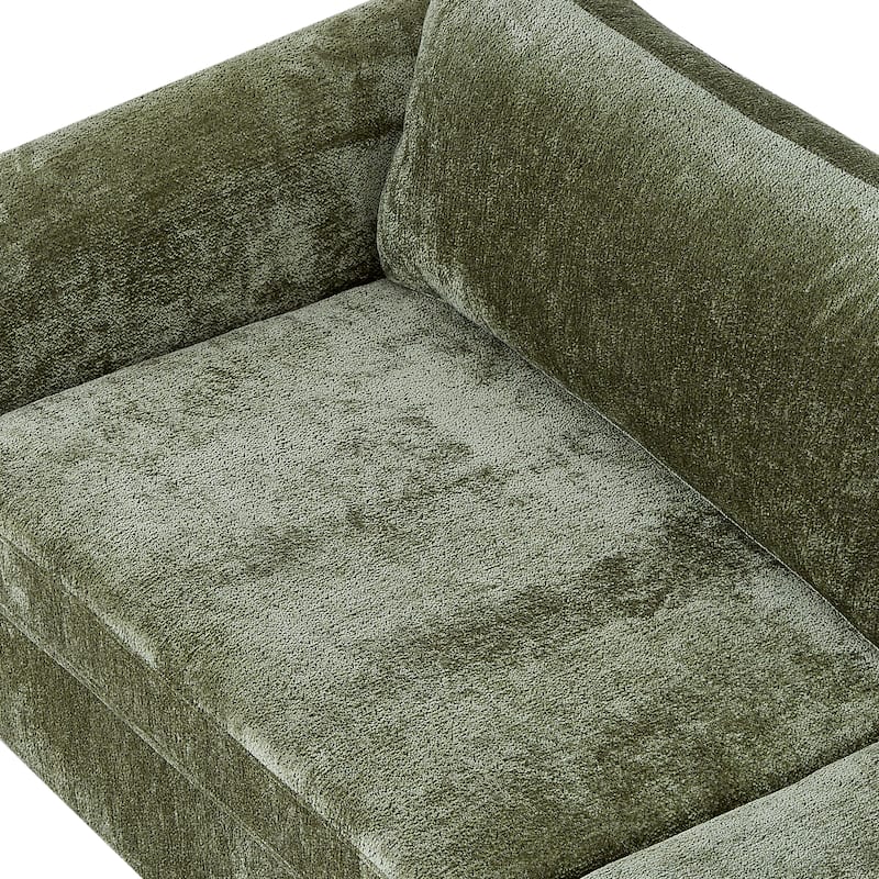 Christopher Knight Home - Hartly Modern Chenille Upholstered 3-Seater Sofa with Solid Wood Legs
