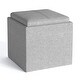 preview thumbnail 90 of 92, WYNDENHALL Townsend 17 inch Wide Contemporary Square Storage Ottoman