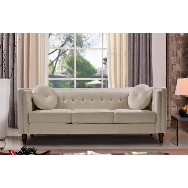 Roberta Velvet Chesterfield Sofa Bed Bath Beyond 32735729