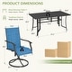 preview thumbnail 60 of 174, Patio Dining Set, Outdoor Dining Table and Chairs Set with Textilene Chairs, Adjustable Umbrella Hole for Garden, Backyard
