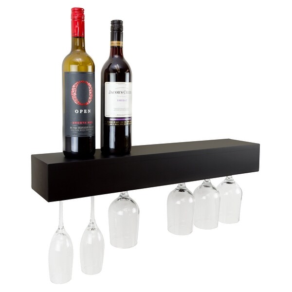 kieragrace Pinot Shelf Wine Glass Rack Black 24