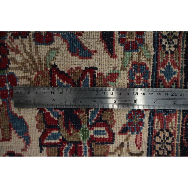 Hand Knotted Oriental 100% Wool Carpet Traditional Floral Red Shahbaft Area Rug - 17' 0'' X 11' 3''