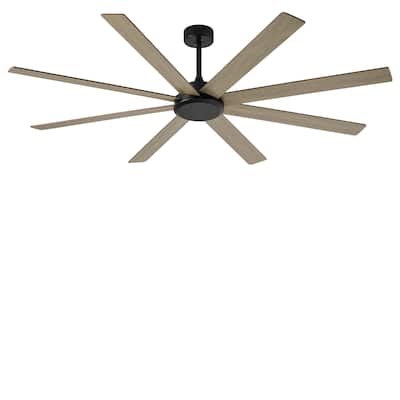 Large Ceiling Fan without Light - 8-Blade, Remote App Control, Dimmable 3CCT LED, Quiet DC Motor​