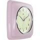 preview thumbnail 35 of 146, Infinity Instruments Retro 9.25-inch Square Wall Clock - 9.25 x 1.875 x 9.5