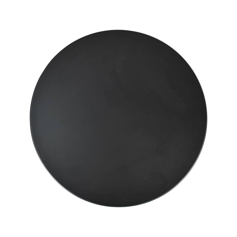 Handmade Metal Side Table - 19" - Matte Black