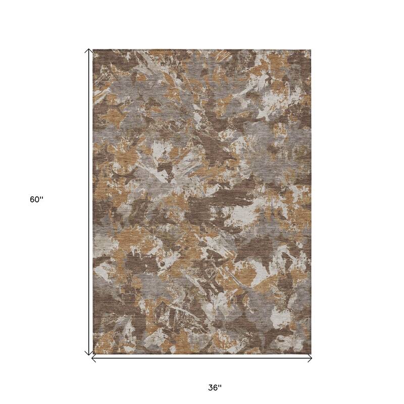 HomeRoots Floral Transitional Rectangle Outdoor Rug