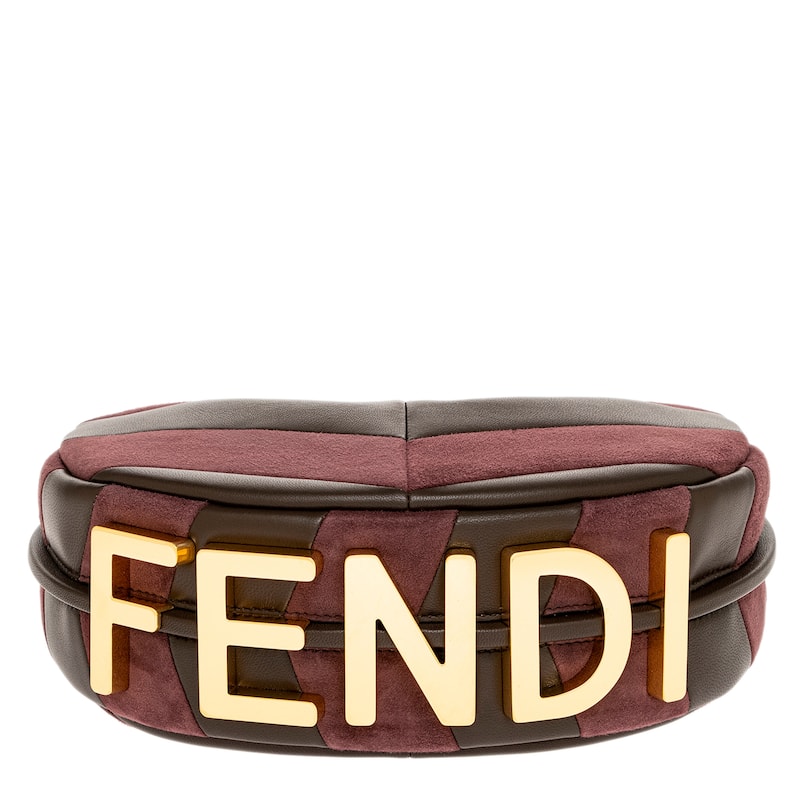 Fendi Fendigraphy Mini Bag in Leather and Suede