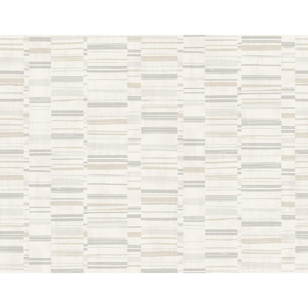 A-Street Prints Fresnaye Neutral Linen Stripe Wallpaper
