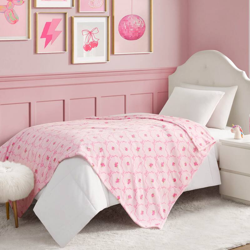 Juicy Couture 50"x70" Plush Kids Throw Blankets