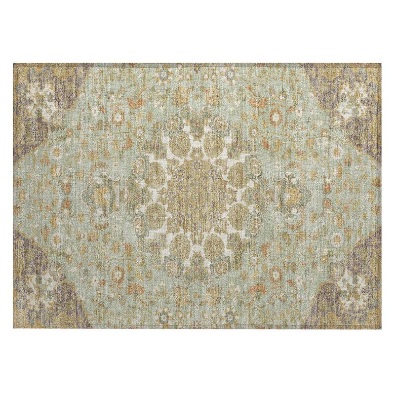 Machine Washable Indoor/ Outdoor Global Eckley Chantille Rug