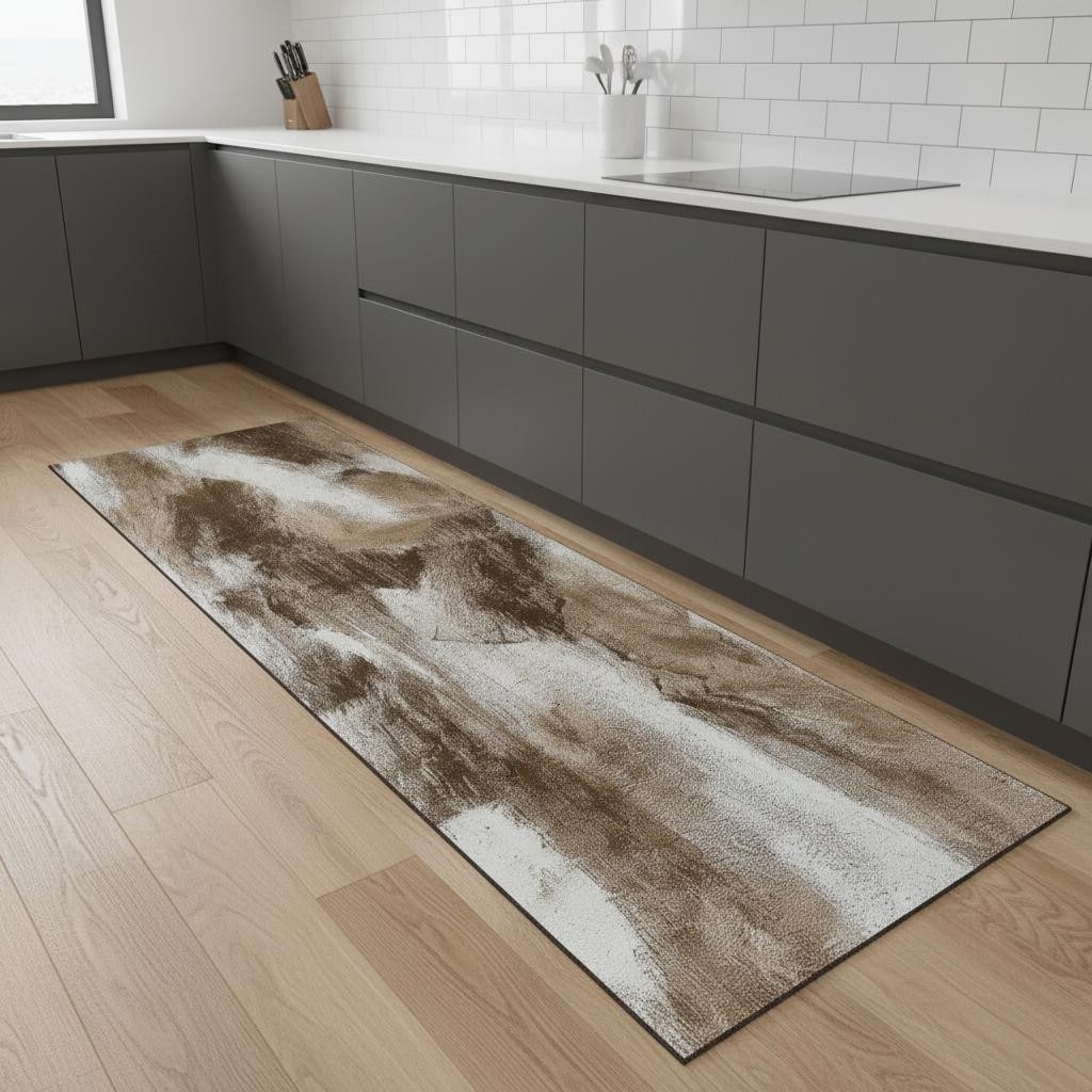 HomeRoots Abstract Modern Runner Area Rug - 8' Runner
