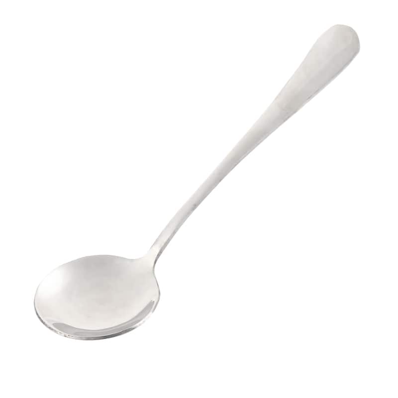 Restaurant Stainless Steel Round Head Soup Condiment Spoon 6.1"Long - Silver - 6.1" x 1.7"(L*W)