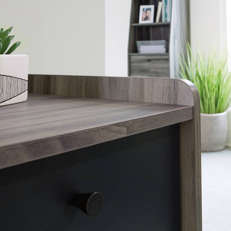 Wood Desk with File Drawer