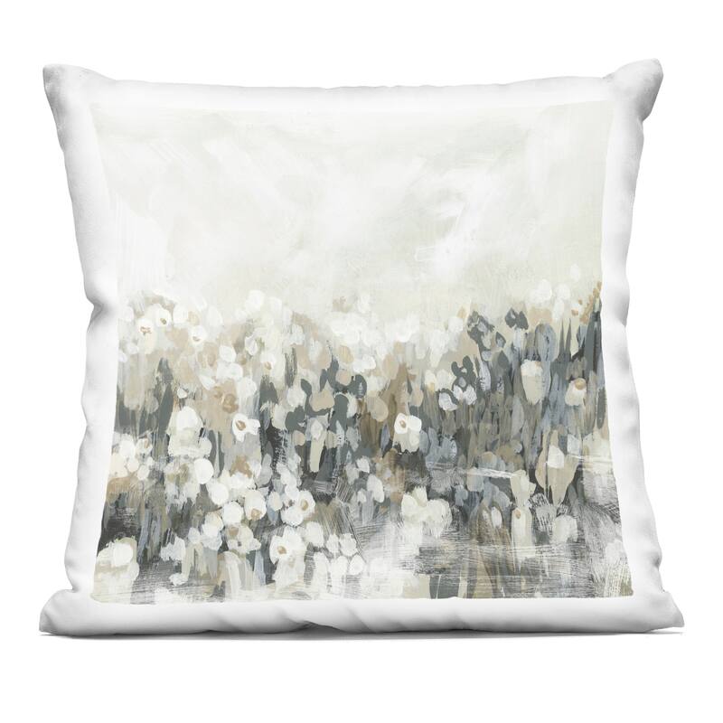 Stupell Grey Speckled Flowers Decorative Printed Throw Pillow Design by June Erica Vess - Accent - Polyester - Grey - Single