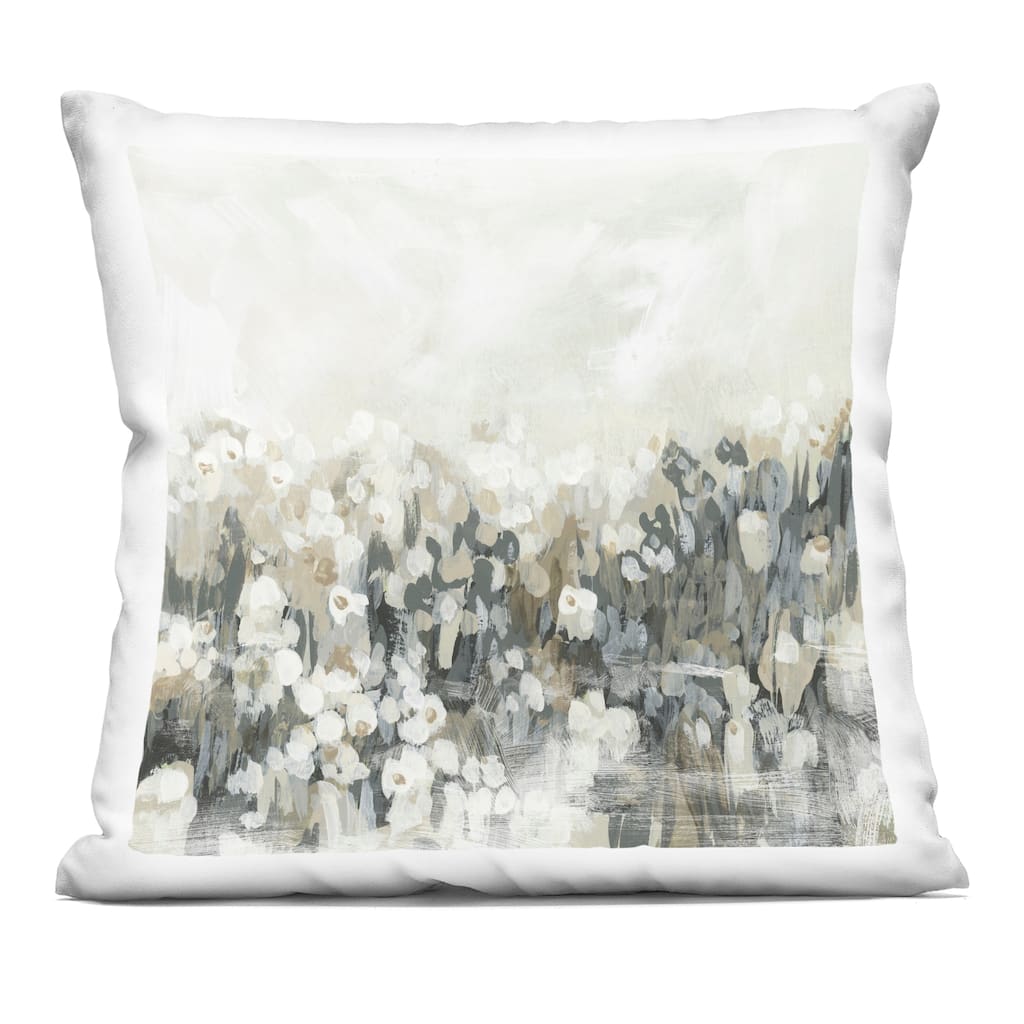 Stupell Grey Speckled Flowers Decorative Printed Throw Pillow Design by June Erica Vess