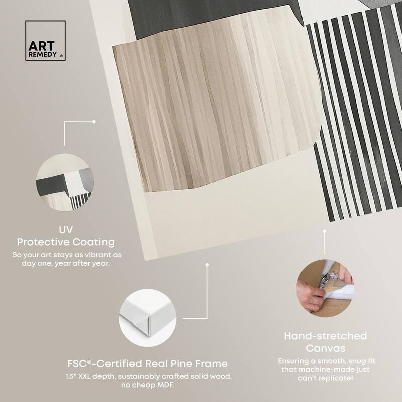 Floating Shapes II Canvas Set of 2 by Art Remedy, Gallery Wrapped