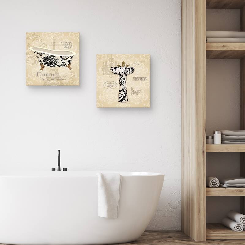 Paris Bath by Willowbrook Fine Art S/2 by Willowbrook Fine Art Canvas Art Prints
