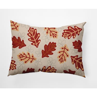 Retro Leaves Decorative Throw Pillow