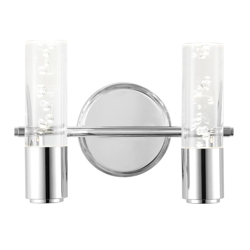 Alain Minimalist Modern Bubble Acrylic/Iron Integrated LED Vanity Light, by JONATHAN Y