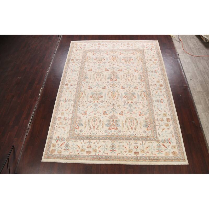 Vegetable Dye Sultanabad Ziegler Oriental Wool Area Rug Hand-knotted - 9'1" x 12'0"