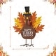 preview thumbnail 50 of 53, Glitzhome Thanksgiving Wooden Turkey Table Decor Wall Hanging Signs