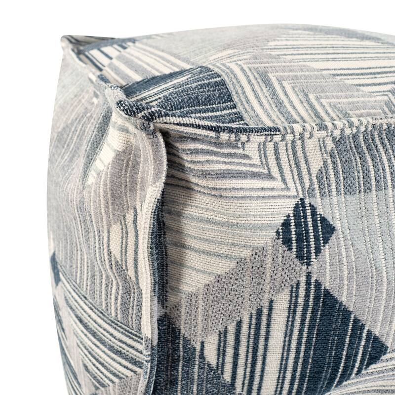 Prisma Navy Square Pouf