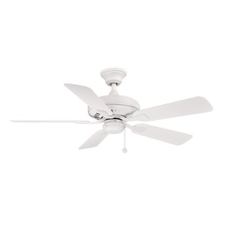 Fanimation Edgewood 44 inch Indoor/Outdoor Smart Ceiling Fan - Matte White - Matte White