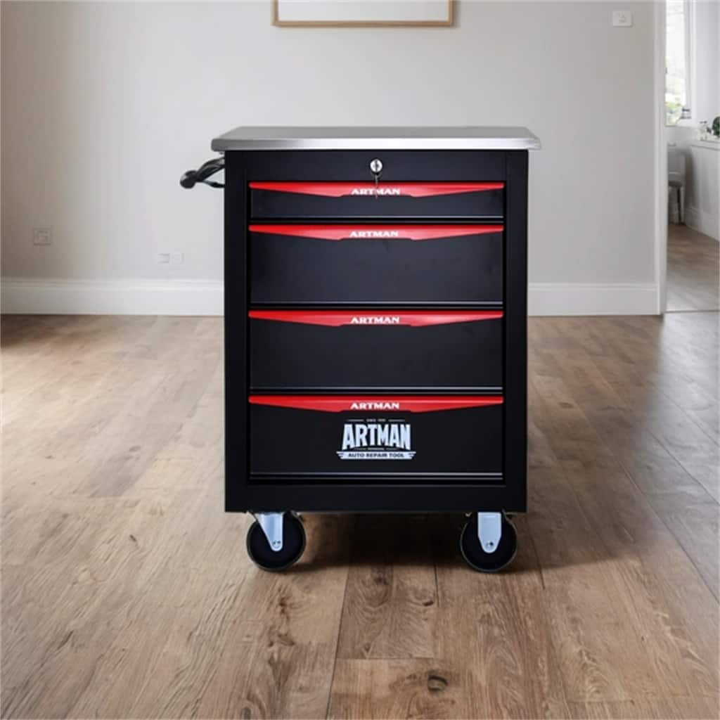 4/5/6/7 Metal Drawers Tool Cart with Wheels for Garage Workshop