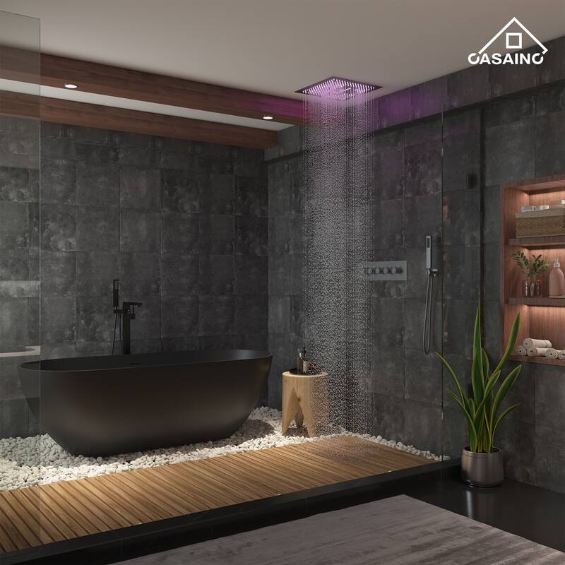 4 Functions Shower System with Multi-Function Remote Control 64 Color Lights