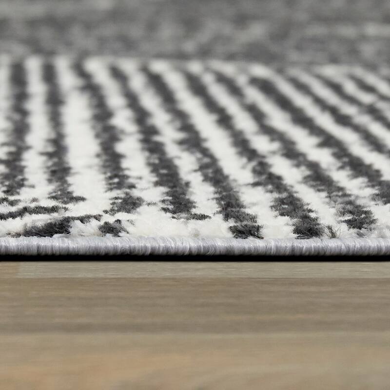 Larsen Modern Varied Stripes Area Rug