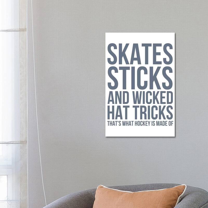iCanvas "What Hockey is Made Of" by Leah Straatsma Canvas Print - 26x18x1.5