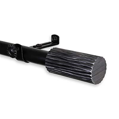 Tension Rod for Curtains, Adjustable Window Rod, Home Decor, Black Finish, Easy Install - 84