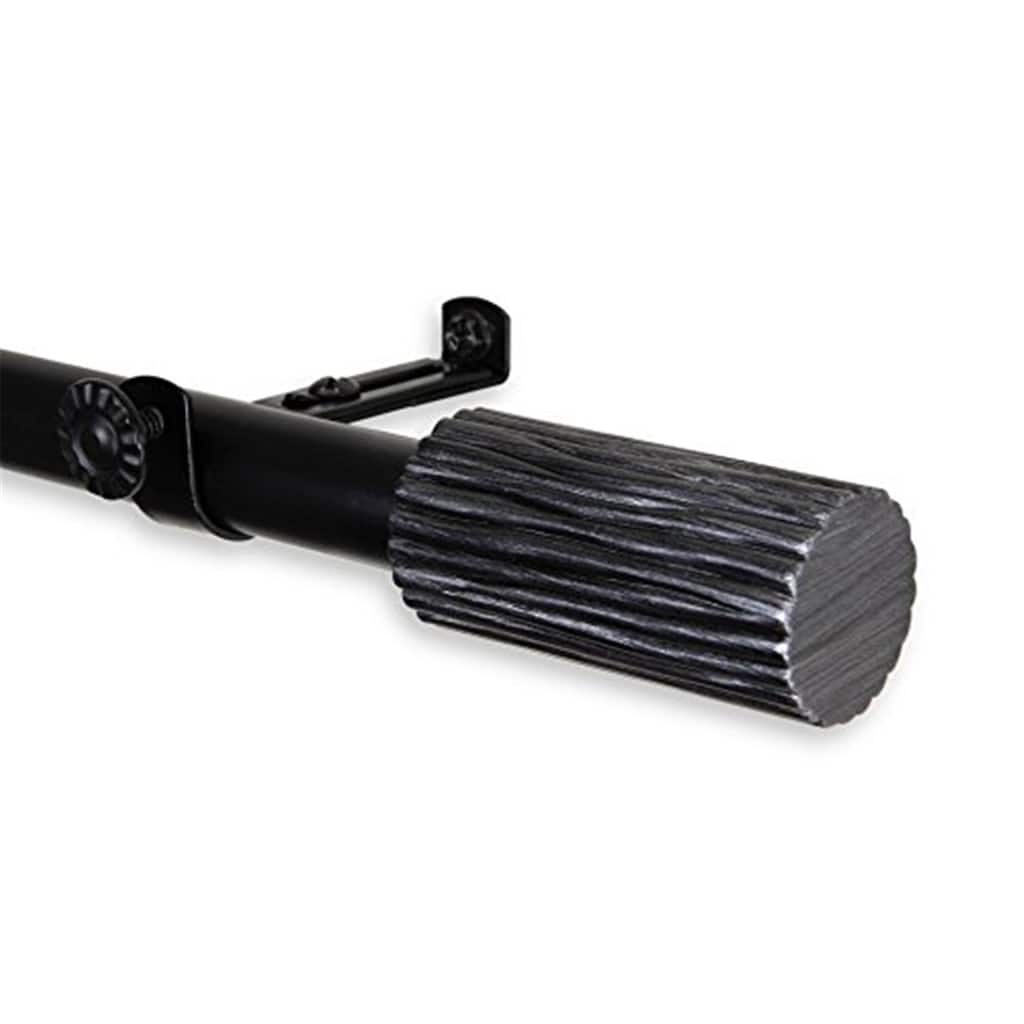 Tension Rod for Curtains, Adjustable Window Rod, Home Decor, Black Finish, Easy Install - 84