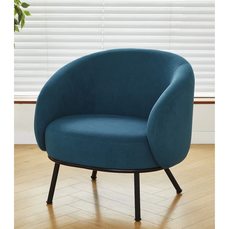 Mid Century Barrel Back Indoor Accent Chair