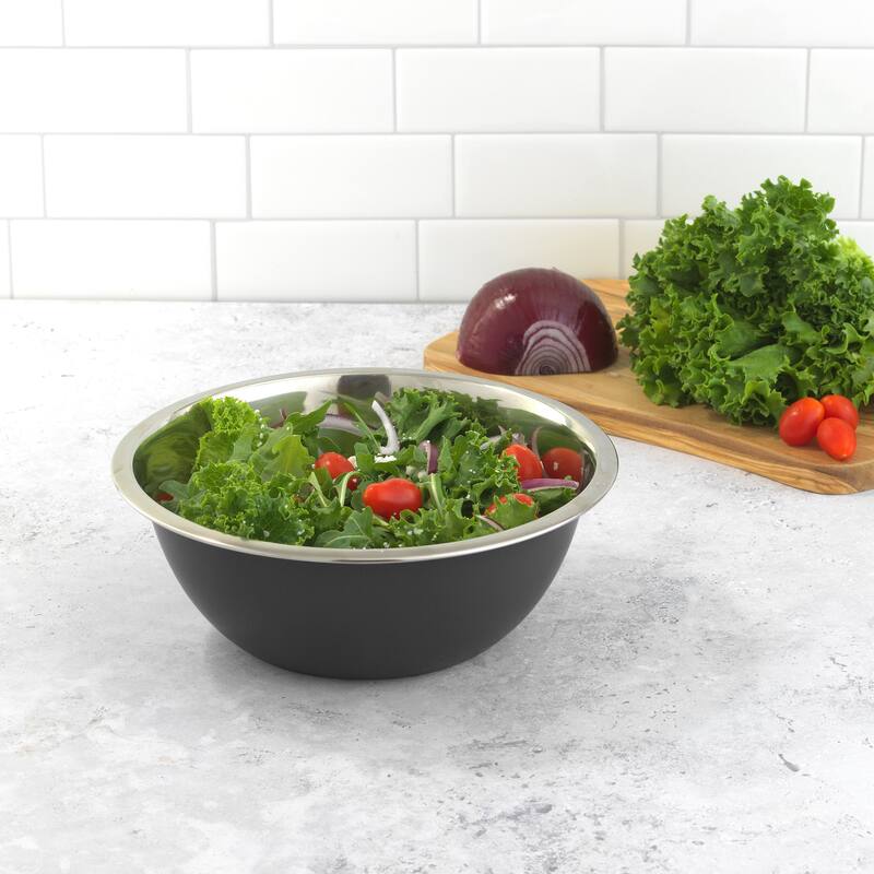 JoyJolt Stainless Steel Food Kitchen Mixing Bowl - Set of 6 - .5QT .75QT 1.5 QT 3QT 4QT 5QT