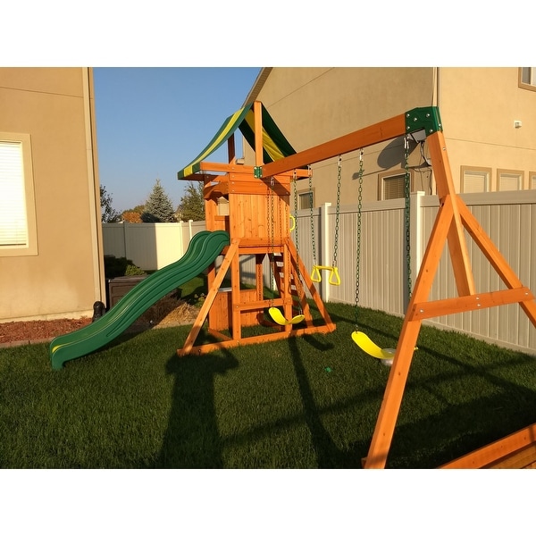 Backyard Discovery Weston Wooden Swing Set 2024 www.alhudapk