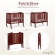preview thumbnail 6 of 4, Dream On Me 2-in-1 Folding Birch Portable Crib
