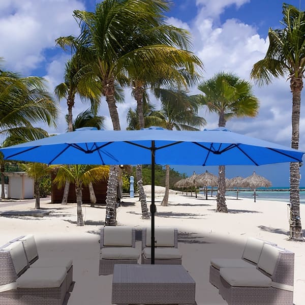 Shop Black Friday Deals On Morigio 15x9 Foot Rectangular Outdoor Patio Umbrella By Havenside Home Overstock 30701799