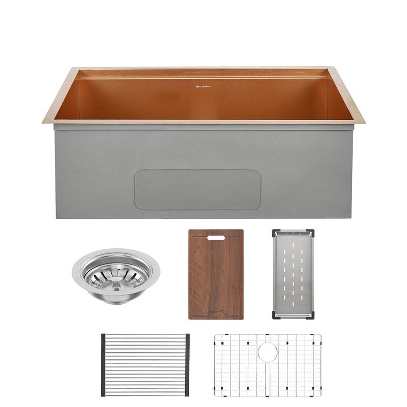 Swiss Madison SM-KU800 Tourner 30" Undermount Single Basin Stainless - Rose Gold