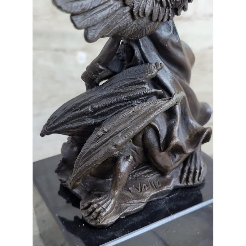 Signed Original Valli Religious Church St.Michael Lucifer Bronze Sculpture Sale