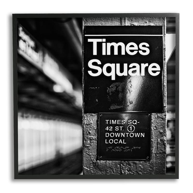 Stupell Time Square Subway New York City Urban Photography Framed Wall Art