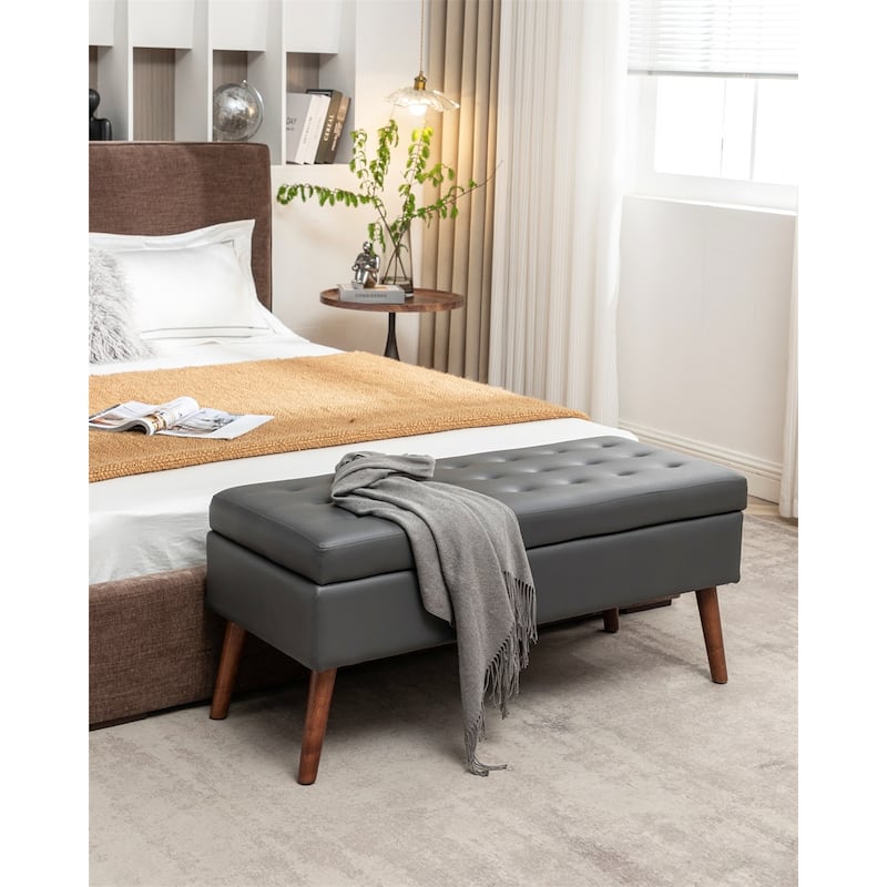 Storage Bench for Bedroom,End of Bed Bench Foot of Bed,Entryway Bench