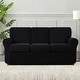 preview thumbnail 14 of 83, Subrtex 7-Piece Stretch Sofa Slipcover Sets with 3 Backrest Cushion Covers and 3 Seat Cushion Covers Black