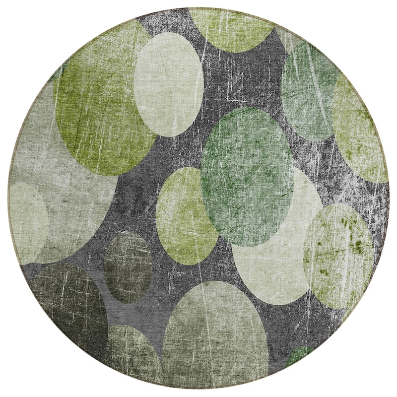 Jami Modern Art-Inspired Weather Resistant Versatile Elegance Runner Outdoor Rug
